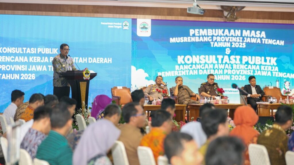 Pj. Gubernur Jateng Buka Musrenbang RKPD 2026 Mantapkan Jateng sebagai Penumpu Pangan dan Industri 1024x576 1