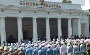 Prabowo Pimpin Upacara Hari Lahir Pancasila di Gedung Pancasila