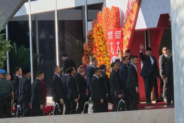 Menteri Kabinet Merah Putih Hadiri Sidang Tahunan MPR RI